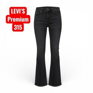 Levi's Premium 315 Shaping Bootcut Jeans Black Denim Pants Women's Size 31